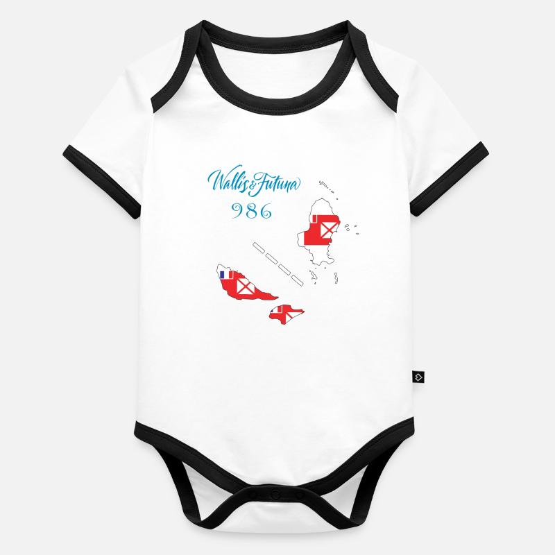 Wallis und Futuna Baby Bio-Kurzarm-Kontrastbody