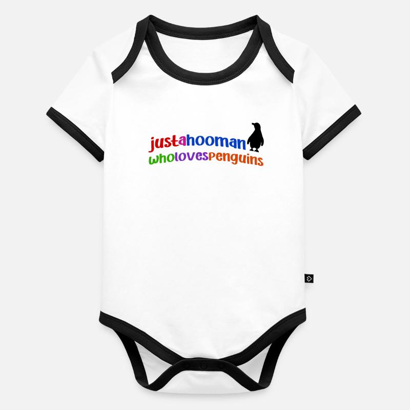 Penguin Cool Statement Animal South Pole Bird Organic Baby Contrasting Bodysuit