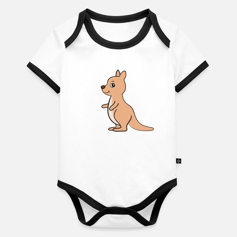 Känguru Baby Bio-Kurzarm-Kontrastbody