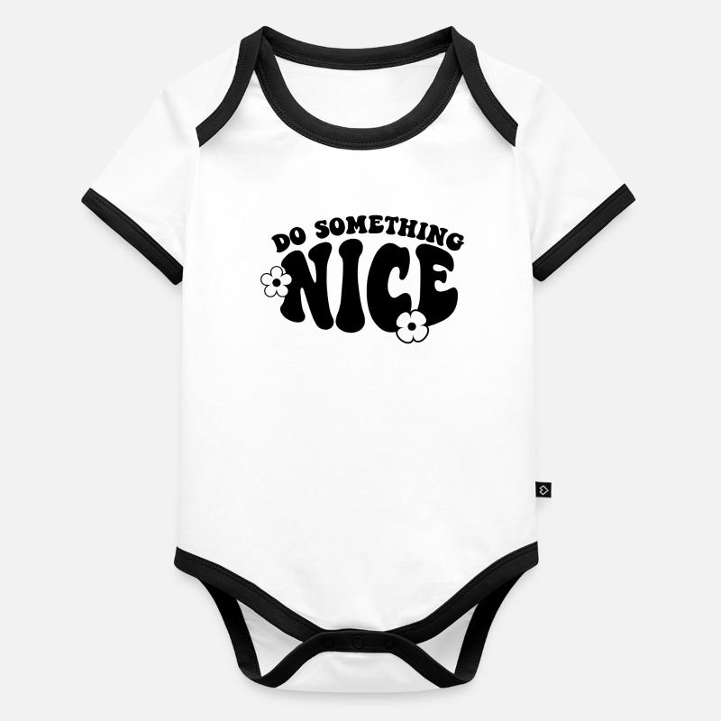 Faites quelque chose de gentil Body Bébé bio contrasté manches courtes