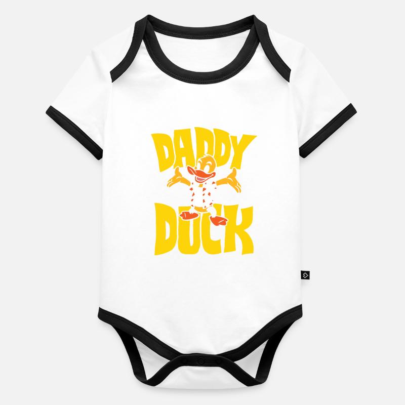 Daddy Duck Baby Bio-Kurzarm-Kontrastbody