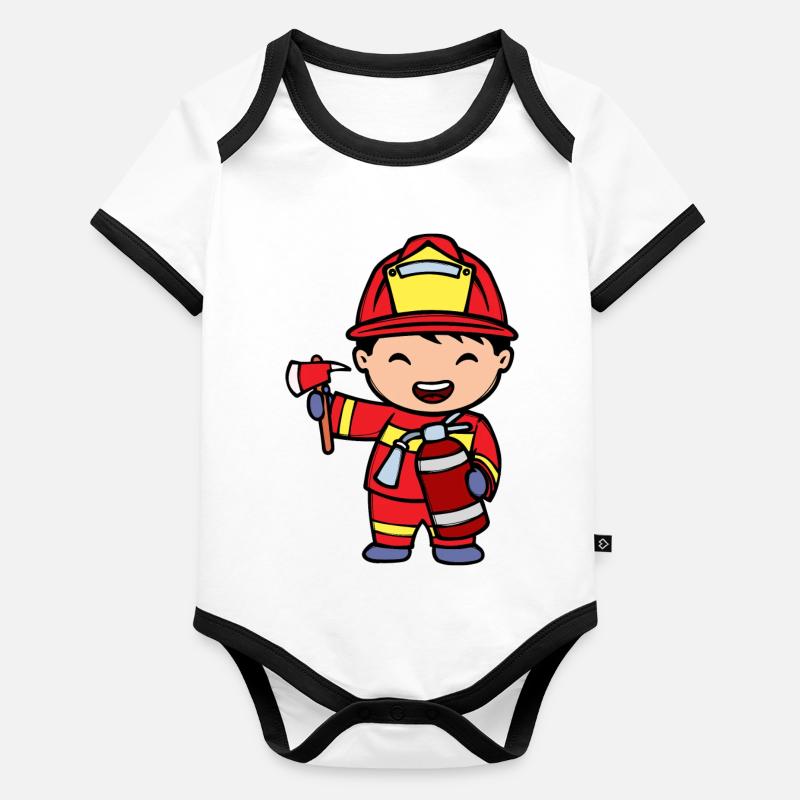 Fire extinguishers Firefighters Fire protection Organic Baby Contrasting Bodysuit