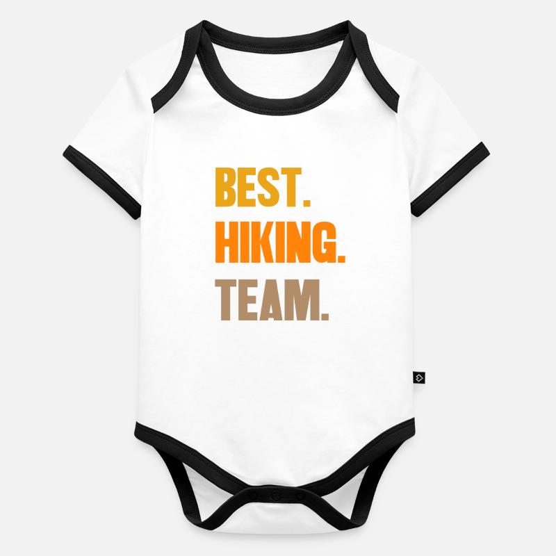 Equipe de randonnée Alpinisme Wanderers Déclaration Montagnes Body Bébé bio contrasté manches courtes