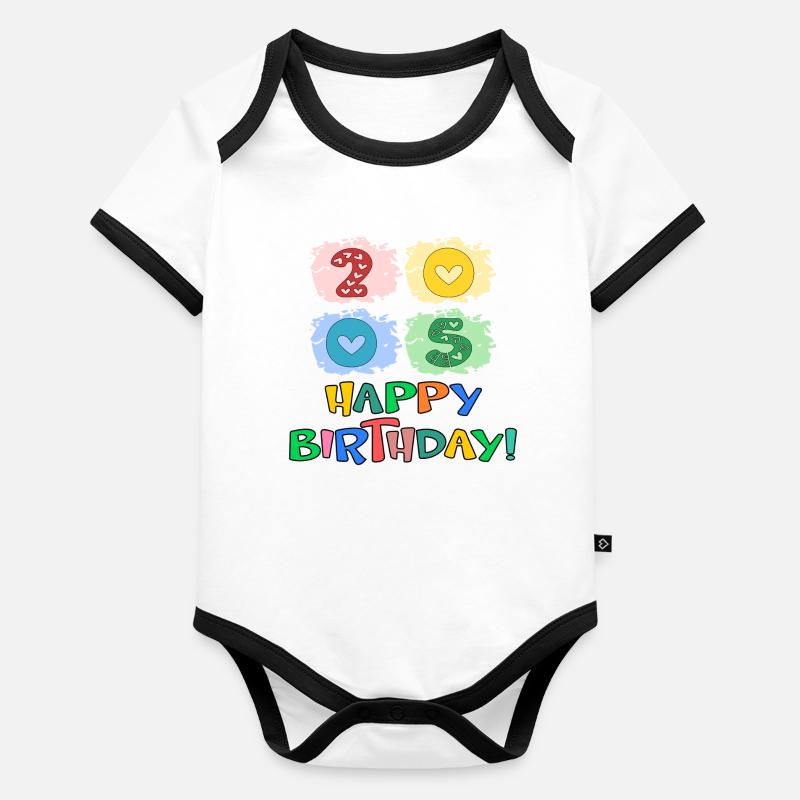Birthday 2005 Organic Baby Contrasting Bodysuit