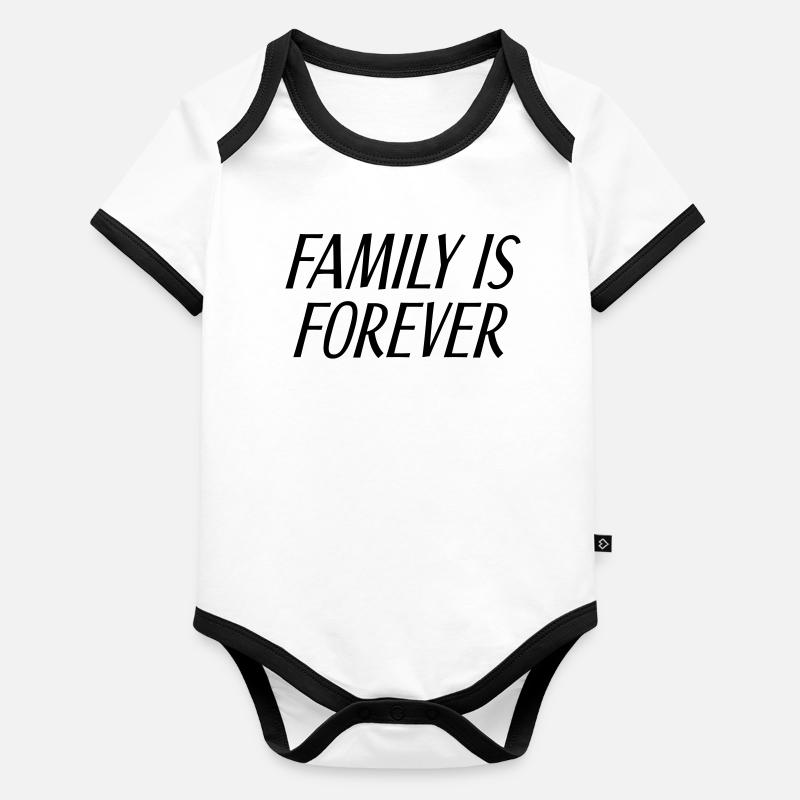 Family is forever Baby Bio-Kurzarm-Kontrastbody