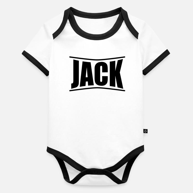 Name T-Shirt Jack T-Shirt Geschenkidee Baby Bio-Kurzarm-Kontrastbody