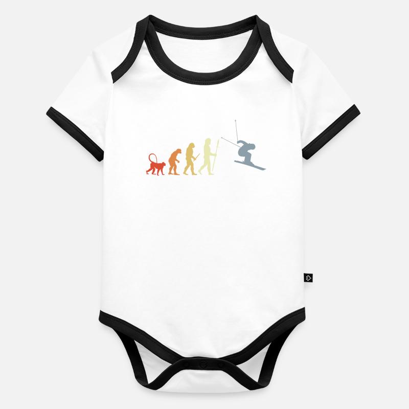 Development of a skier Organic Baby Contrasting Bodysuit