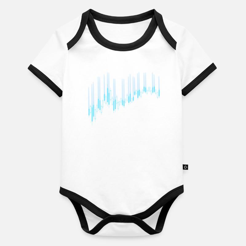 Candlestick chart Organic Baby Contrasting Bodysuit