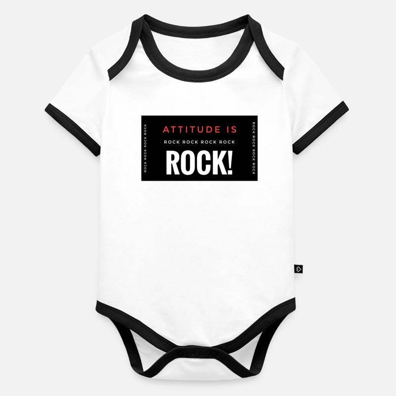 Hard Attitude Rock Poster Description Organic Baby Contrasting Bodysuit