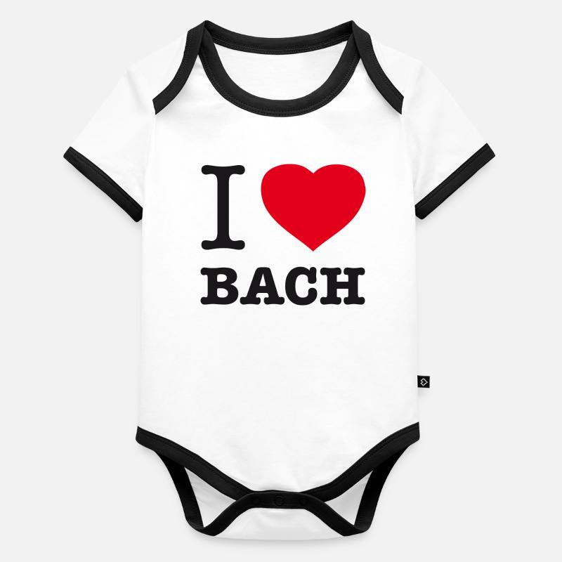 J’AIME BACH Body Bébé bio contrasté manches courtes