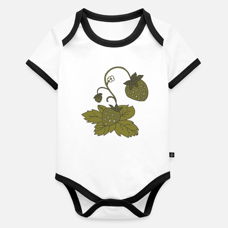 erdbeerpflanze Baby Bio-Kurzarm-Kontrastbody