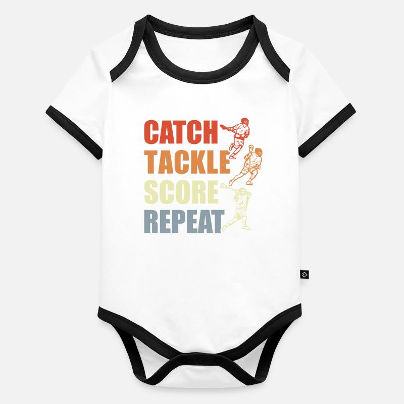 Lacrosse Lovers Organic Baby Contrasting Bodysuit