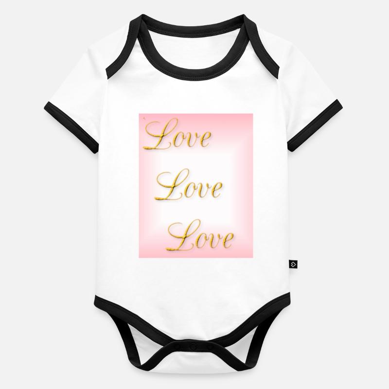 Amour - amour de soi - amour véritable Body Bébé bio contrasté manches courtes