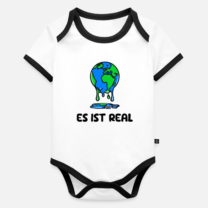 Umwelt Mutter Erde Natur Statement Naturschutz Baby Bio-Kurzarm-Kontrastbody