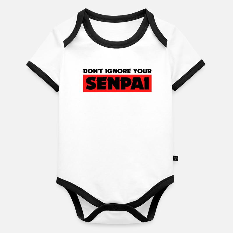 Anime Senpai Manga Déclaration Animation Mangastyle Body Bébé bio contrasté manches courtes