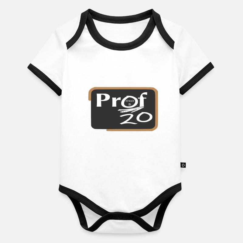 Lehrer Baby Bio-Kurzarm-Kontrastbody