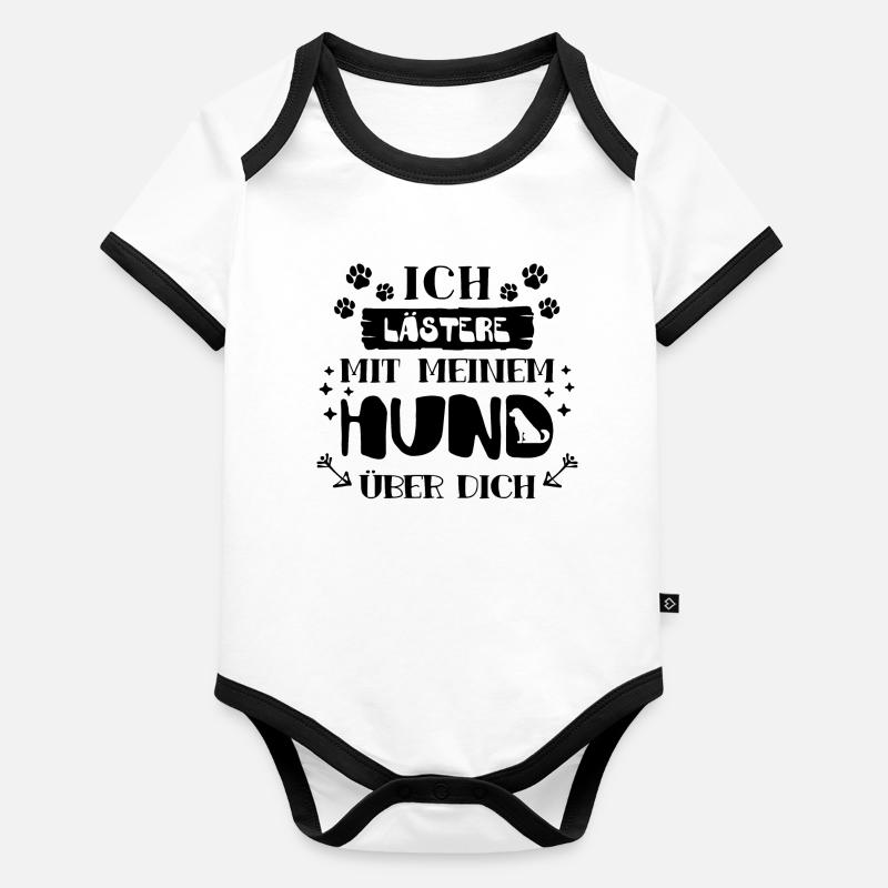 Hund Statement Heimtier Knuddeltier Haustiere Baby Bio-Kurzarm-Kontrastbody