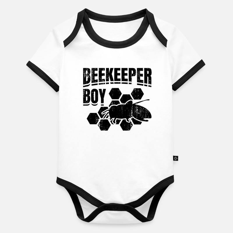 Small beekeeper Organic Baby Contrasting Bodysuit
