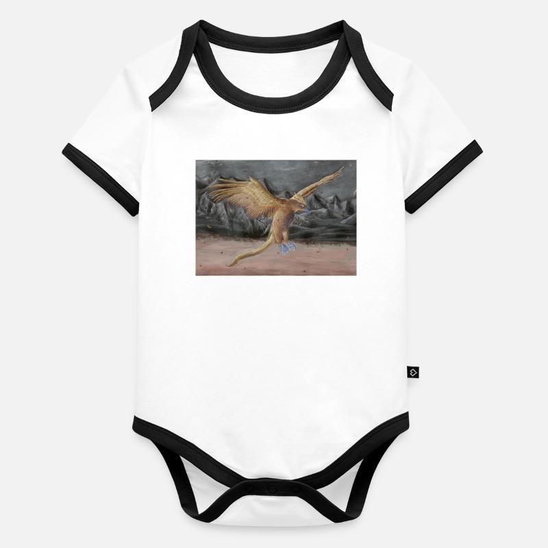 Wüstenflug Drachenvogel Baby Bio-Kurzarm-Kontrastbody