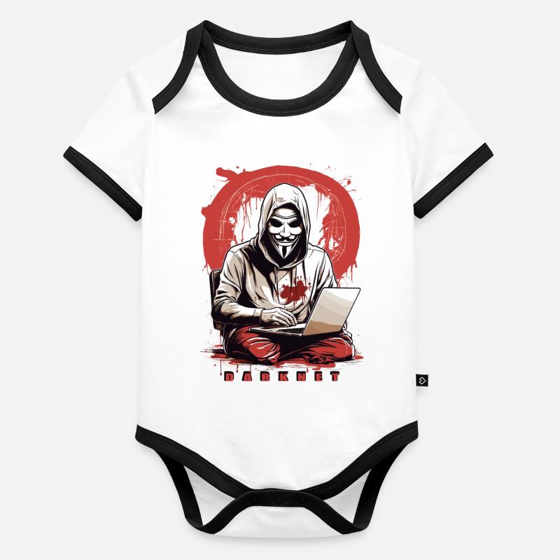 Pirate anonyme Body Bébé bio contrasté manches courtes