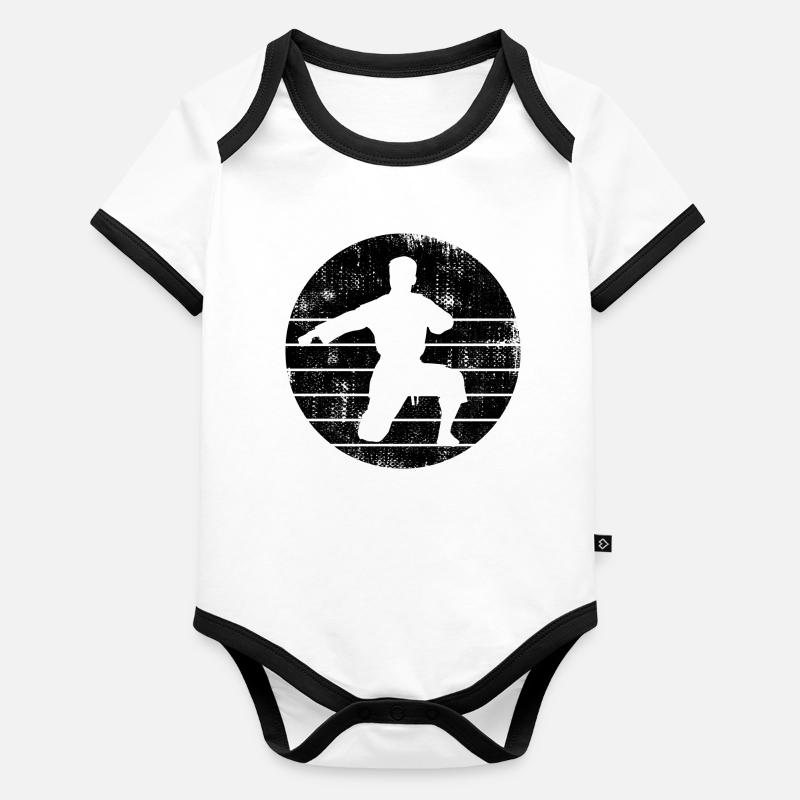 Karatéka Body Bébé bio contrasté manches courtes