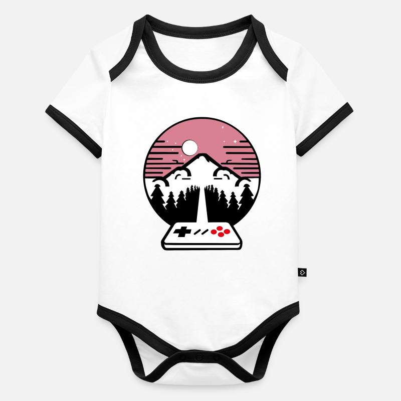 Vintage Playtime Baby Bio-Kurzarm-Kontrastbody