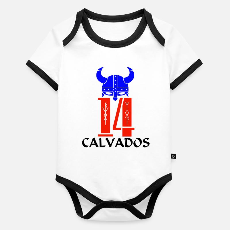Calvados Body Bébé bio contrasté manches courtes