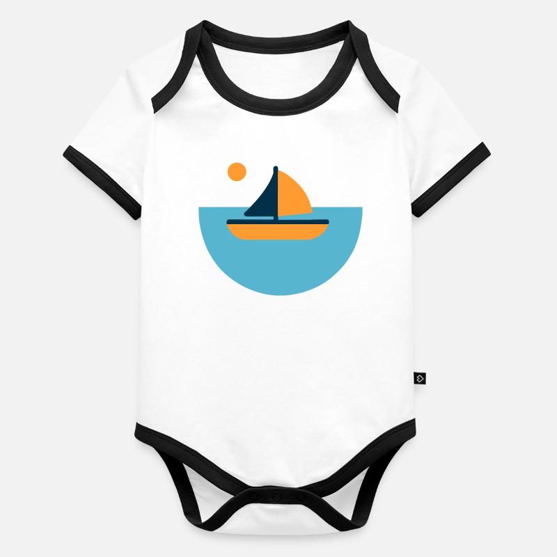 Voilier - Body Bébé bio contrasté manches courtes - undefined