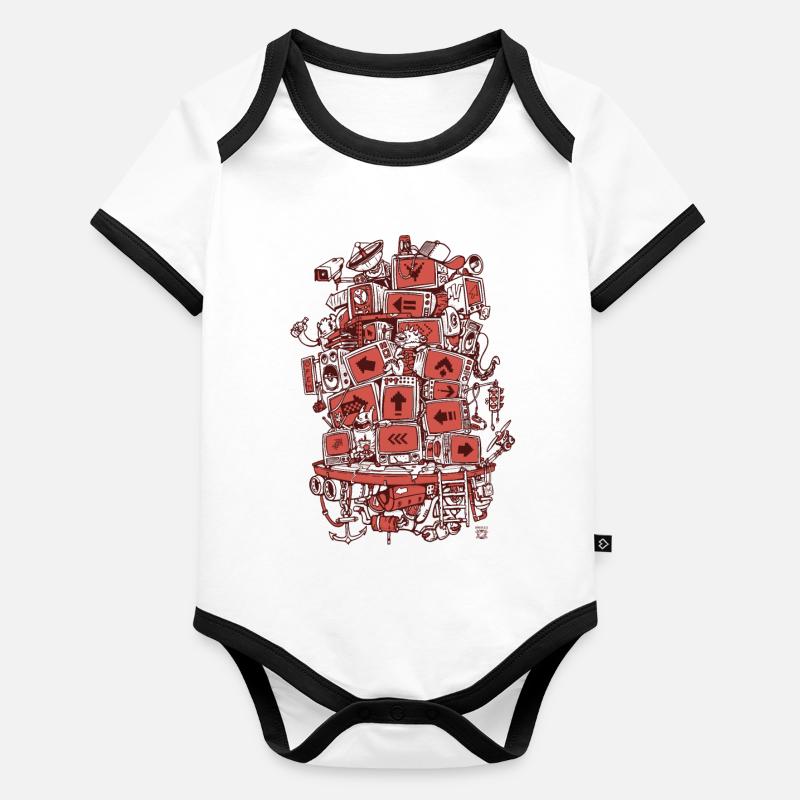 TV Project 2 Colors Organic Baby Contrasting Bodysuit