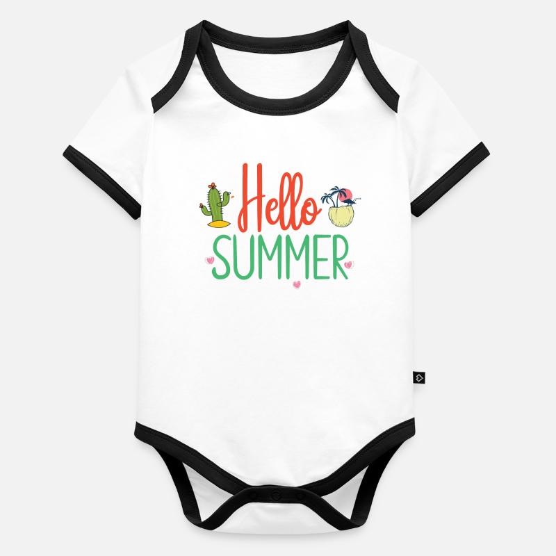 Hello Summer Organic Baby Contrasting Bodysuit