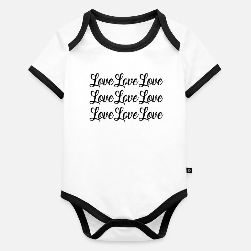 LOVE Body Bébé bio contrasté manches courtes