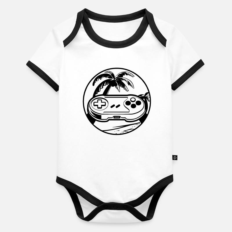 Gamepad Baby Bio-Kurzarm-Kontrastbody