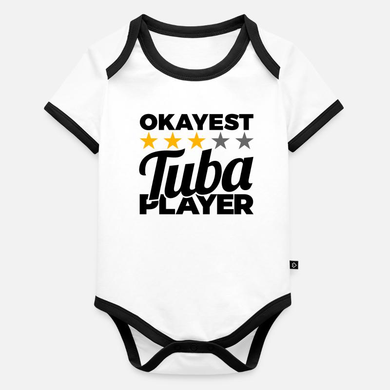 Joueur de tuba le plus correct Body Bébé bio contrasté manches courtes