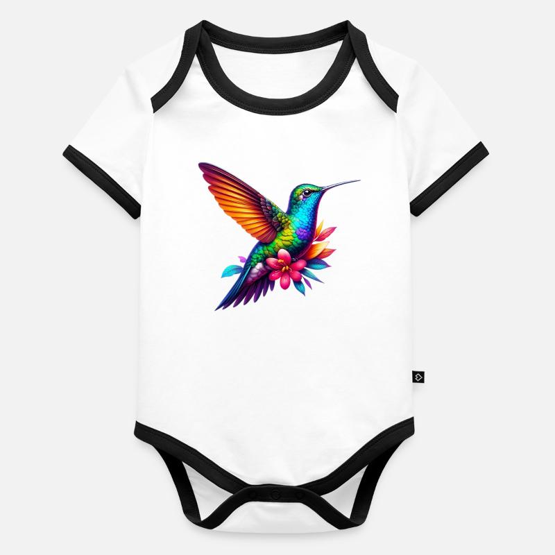Colibri Body Bébé bio contrasté manches courtes