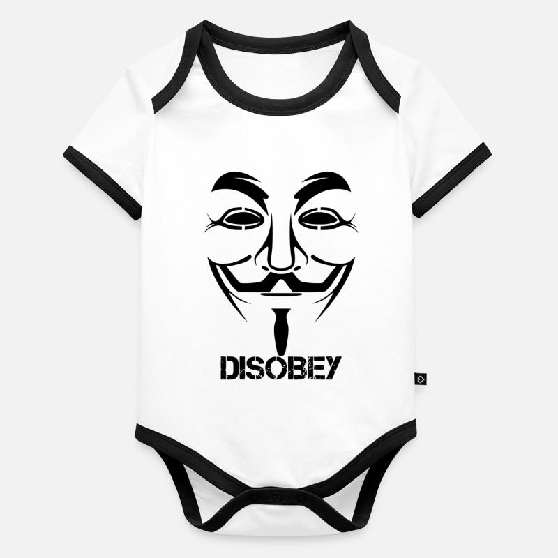 Disobey Anonymous Baby Bio-Kurzarm-Kontrastbody