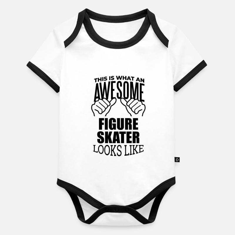 Figure Skater Organic Baby Contrasting Bodysuit