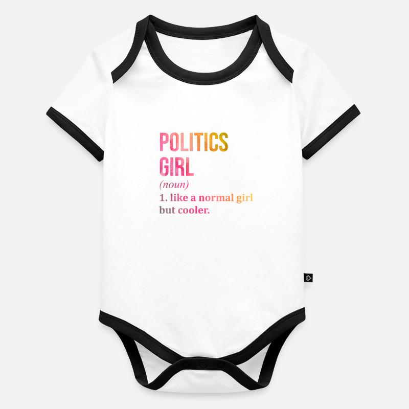 politisch Baby Bio-Kurzarm-Kontrastbody