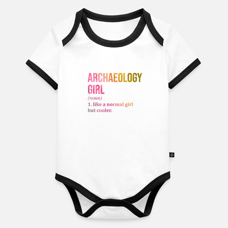 Archéologie Body Bébé bio contrasté manches courtes