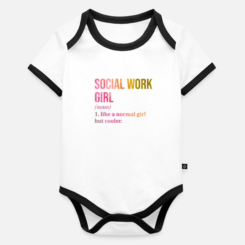 Social Work Organic Baby Contrasting Bodysuit