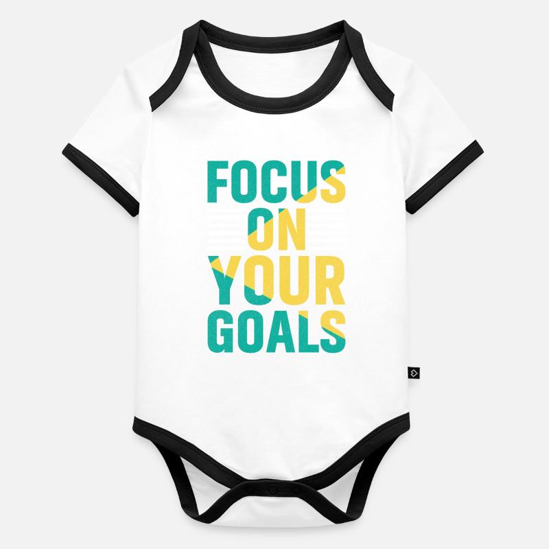 concentrez-vous sur vos objectifs Chemise Body Bébé bio contrasté manches courtes