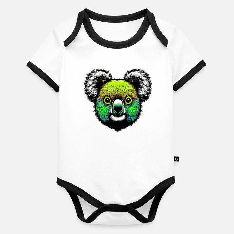 Koala Body Bébé bio contrasté manches courtes