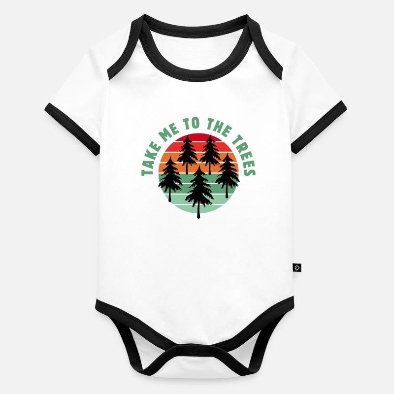 Take me to the trees Organic Baby Contrasting Bodysuit