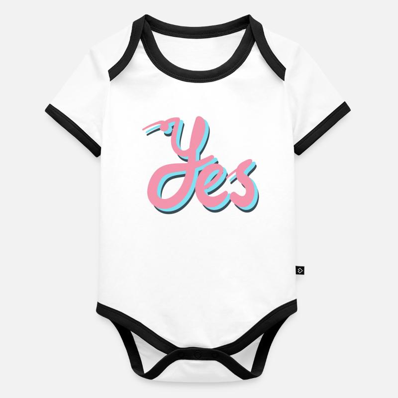 Ja, Damenmode, die Sie stärkt Baby Bio-Kurzarm-Kontrastbody