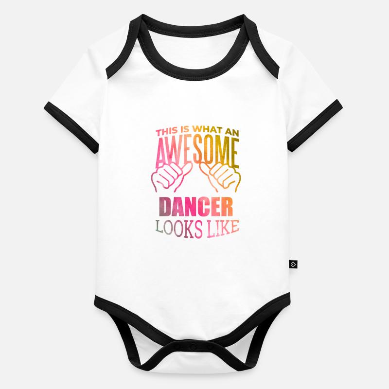 danseur Body Bébé bio contrasté manches courtes