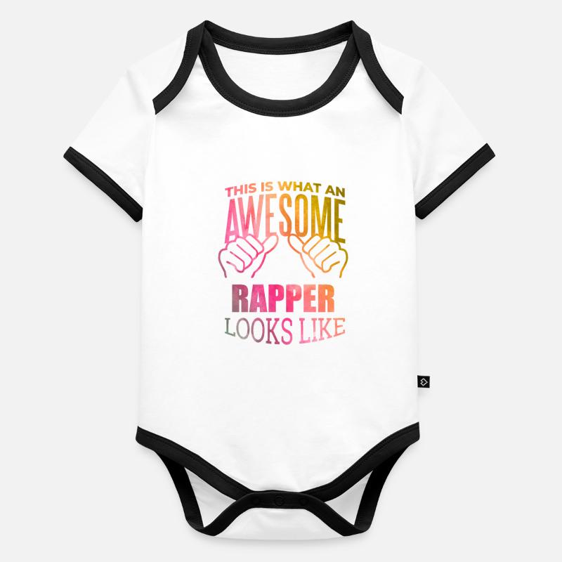 rap Body Bébé bio contrasté manches courtes