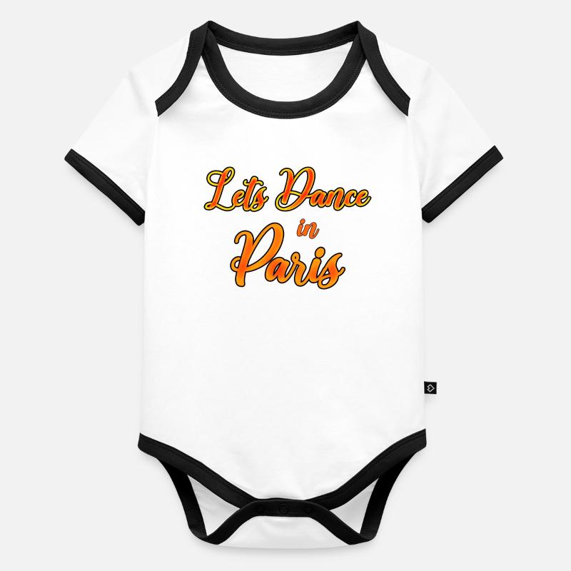 Soirée dansante à Paris - Body Bébé bio contrasté manches courtes - 
