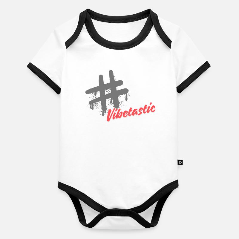 Vibetastic Hatch Tag Slogan Baby Bio-Kurzarm-Kontrastbody