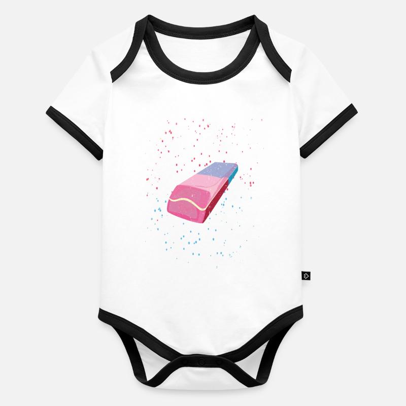 Eraser | Radiergummi Baby Bio-Kurzarm-Kontrastbody