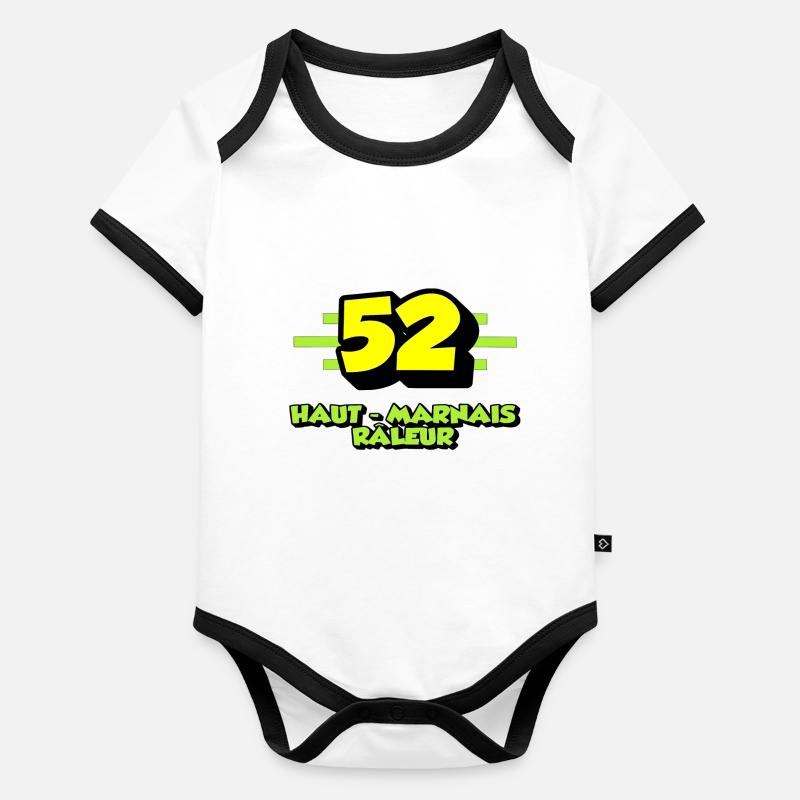 Haut-Marnais râleur Body Bébé bio contrasté manches courtes