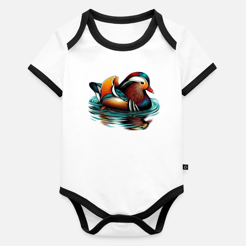 Mandarin duck Organic Baby Contrasting Bodysuit